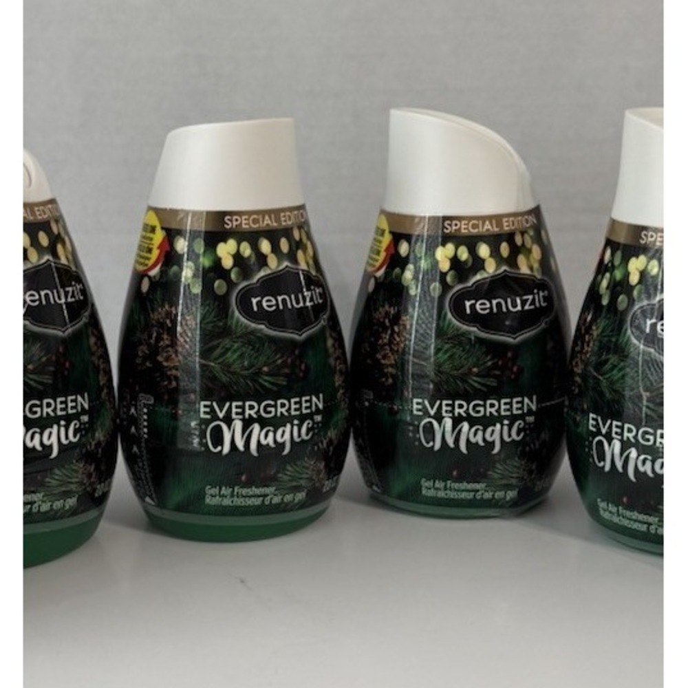 2 Renuzit Special Edition EVERGREEN MAGIC Scent Solid Gel Air Freshener 7.0 oz.